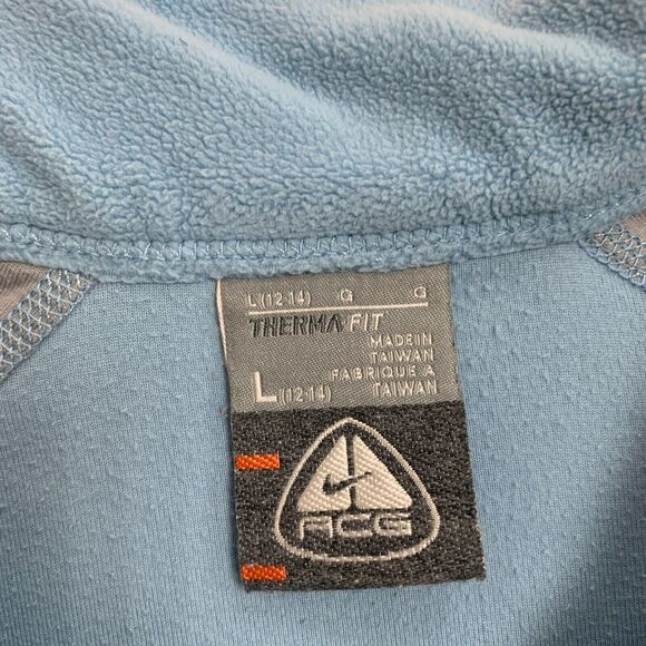 Vintage Nike ACG Therma Fit Sweatshirt Girls L Large Blue All Condition Gear - Picture 12 of 15